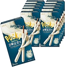 Ezaki Glico Pocky, 2 Layers, Vanilla Scented White, 2 Bags x 10 Packs