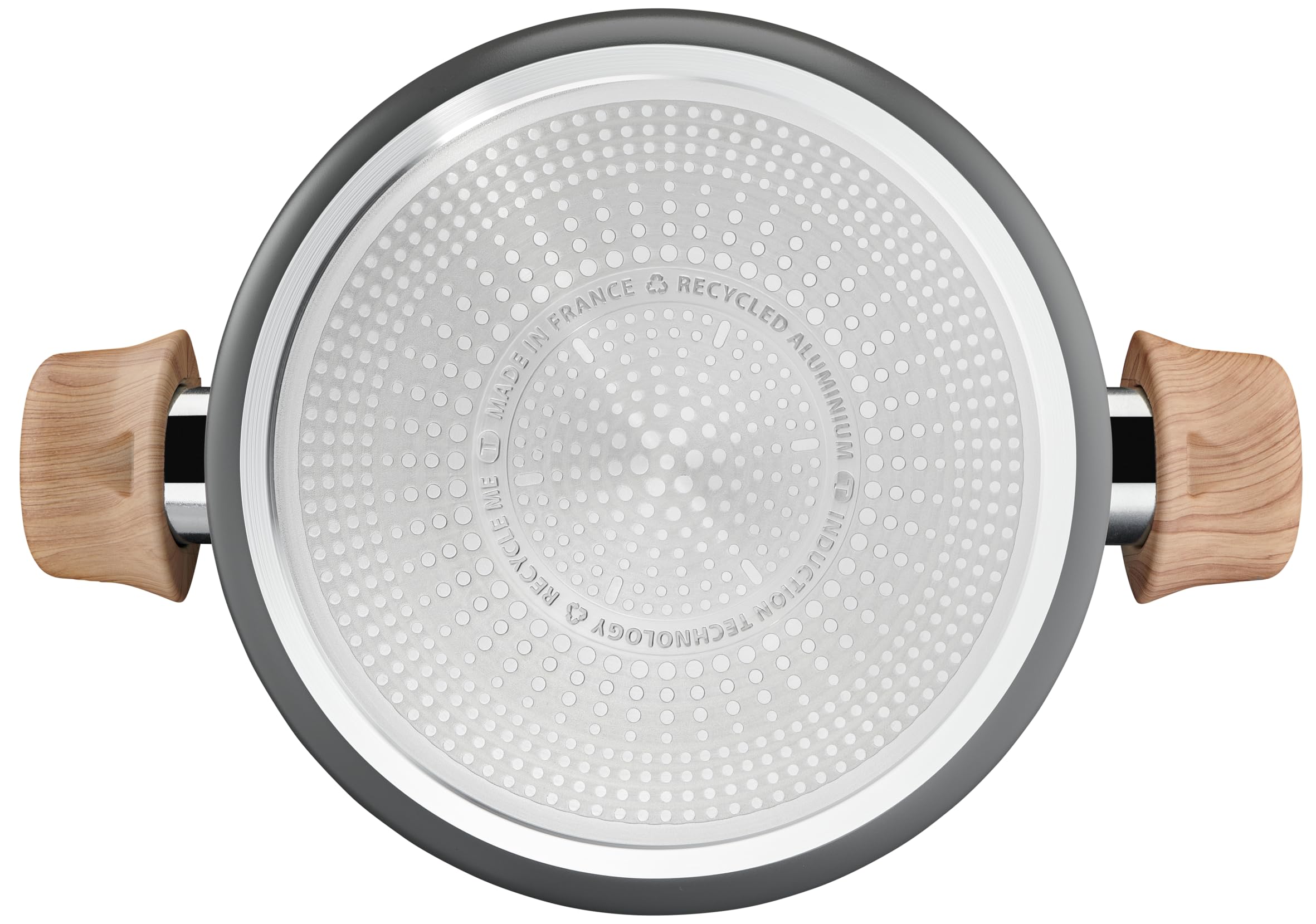 Tefal Renew - Cacerola (24 cm, revestimiento antiadherente cerámico, ecológico, reciclado, cocina saludable, termo-Signal, utensilio seguro, fabricado en Francia, todos los fuegos, incluida inducción