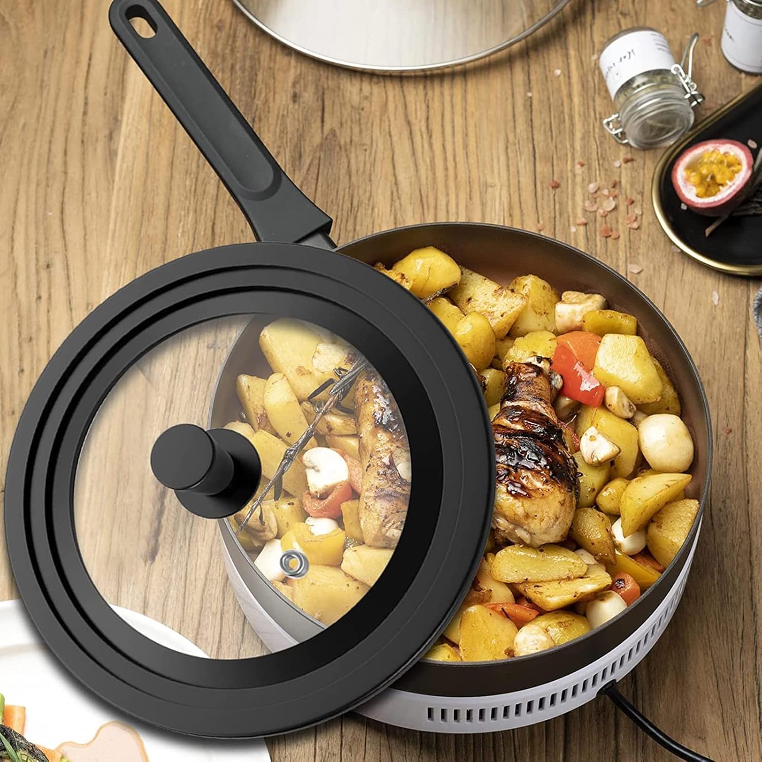 COUVERTURES ALIMENTAIRES POÊLE Couvercle De Casserole Silicone EUR 13