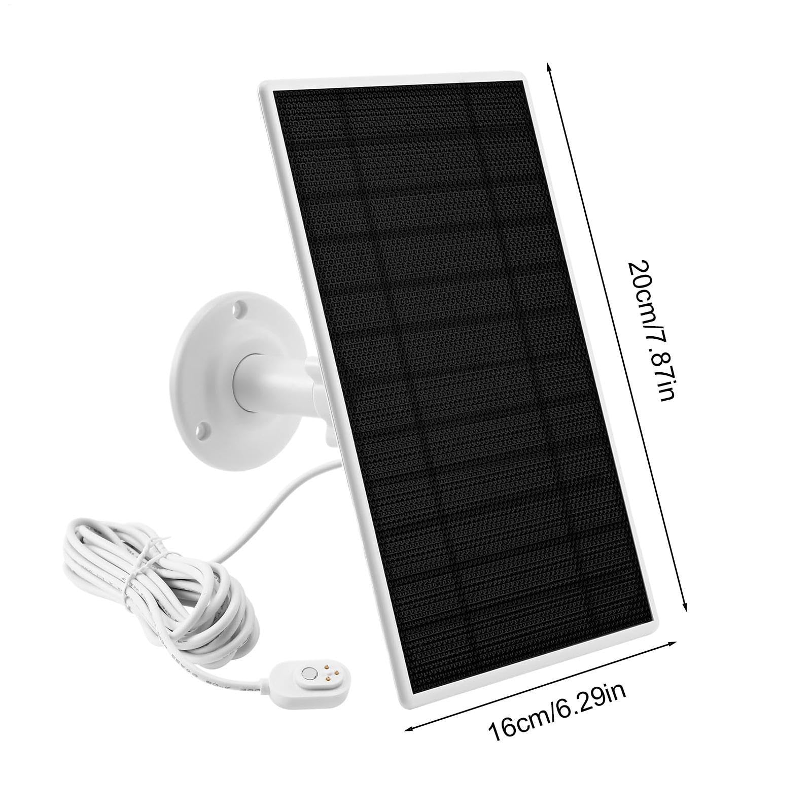 Pannello Solare per Telecamera Caricatore Portatile a Ricarica Rapida | Pannello di Ricarica per Telecamera da Esterno 10W per Elettronica Motore Batteria Camper Esterno Picnic Viaggio Patio Giard