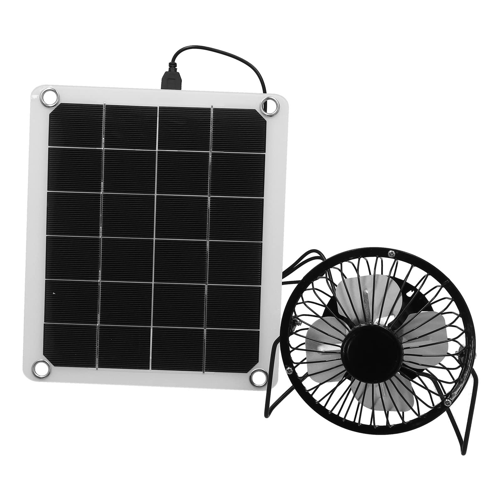 Kit pannello solare fotovoltaico Mtlavishness da 10 W con porte USB femmina per ventola per allevamento di polli all'aperto