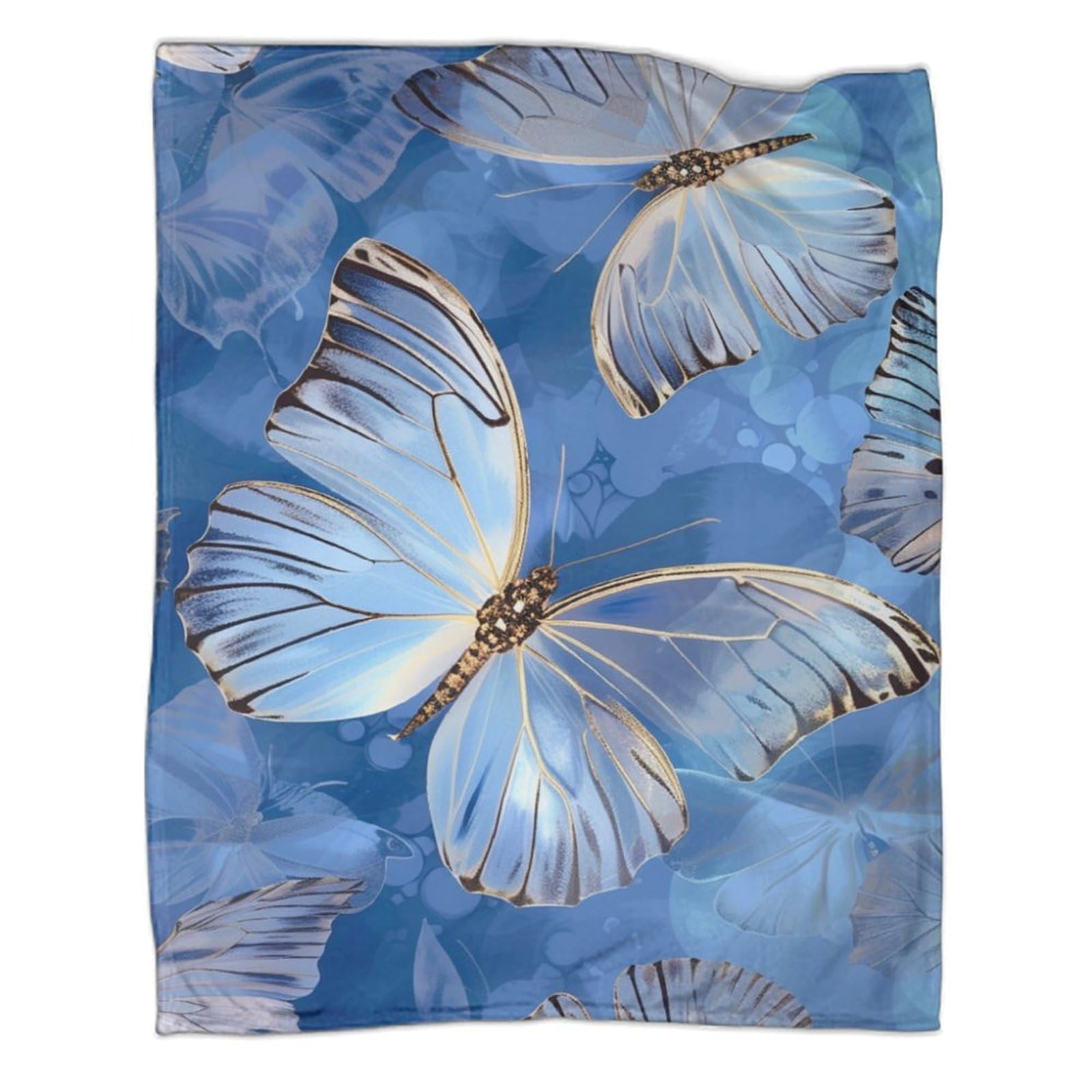 Plaid microfibre papillon pour moments cocooning sur le canapé ou au bureau