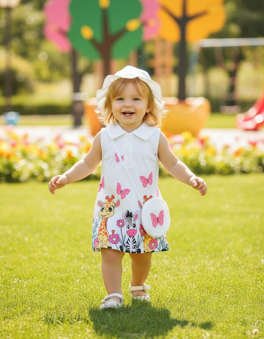 Renotemy Infant Baby Girl Dress Toddler Girl Summer Clothes Outfits Gifts Sport Casual Sundress Polo Dresses for Girls