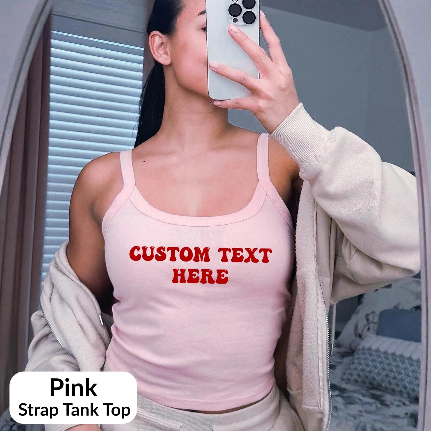 Custom Text Baby Tee, Crop Top with Custom Text, Graphic 90s Shirt, Vintage Retro 90s Style Gift for Her, Baby Tee Y2K Multi - Image 2