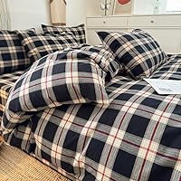 Vista 18 de Mucalis Juego de funda de edredón beige tamaño Queen con rayas verdes, 100% algodón lavado, juego de funda de edredón set completo moderno de 3