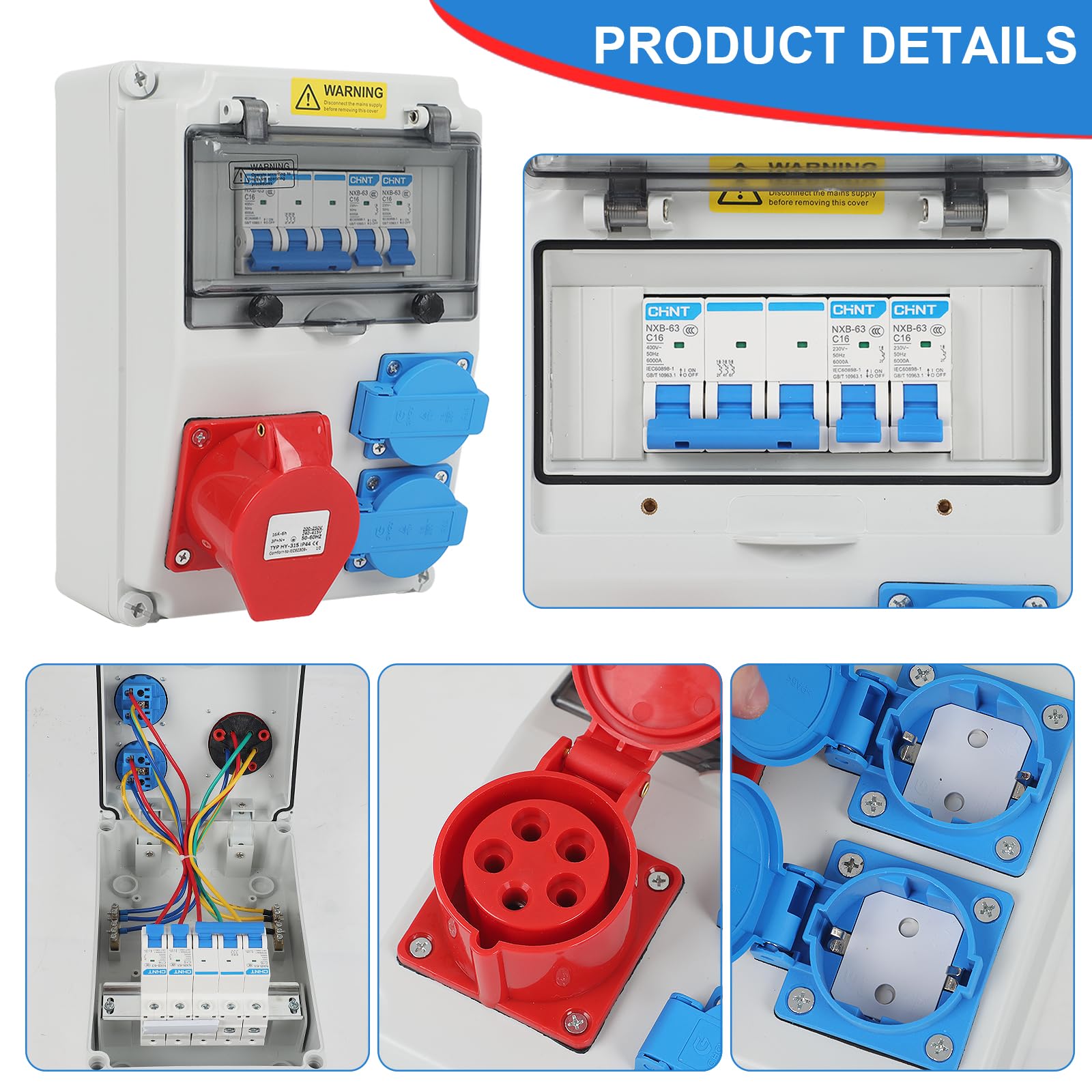 Verdeelkast 380 Volt 9 x 220 Volt - Visscher Verhuur Zwolle