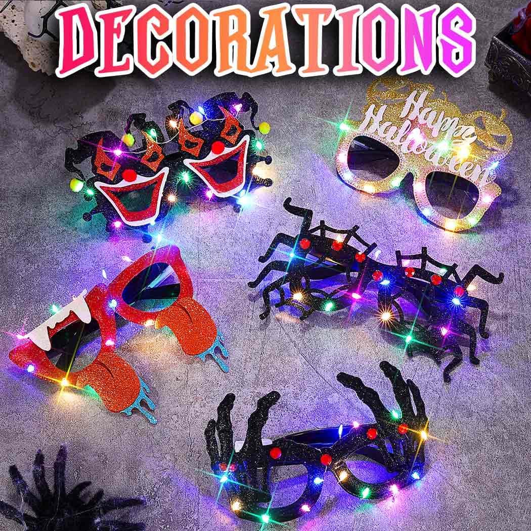 Unicra Light Up Halloween Glasses LED Party Favors Glasses Fun Eyewear Decorations for Women and Adults image 4