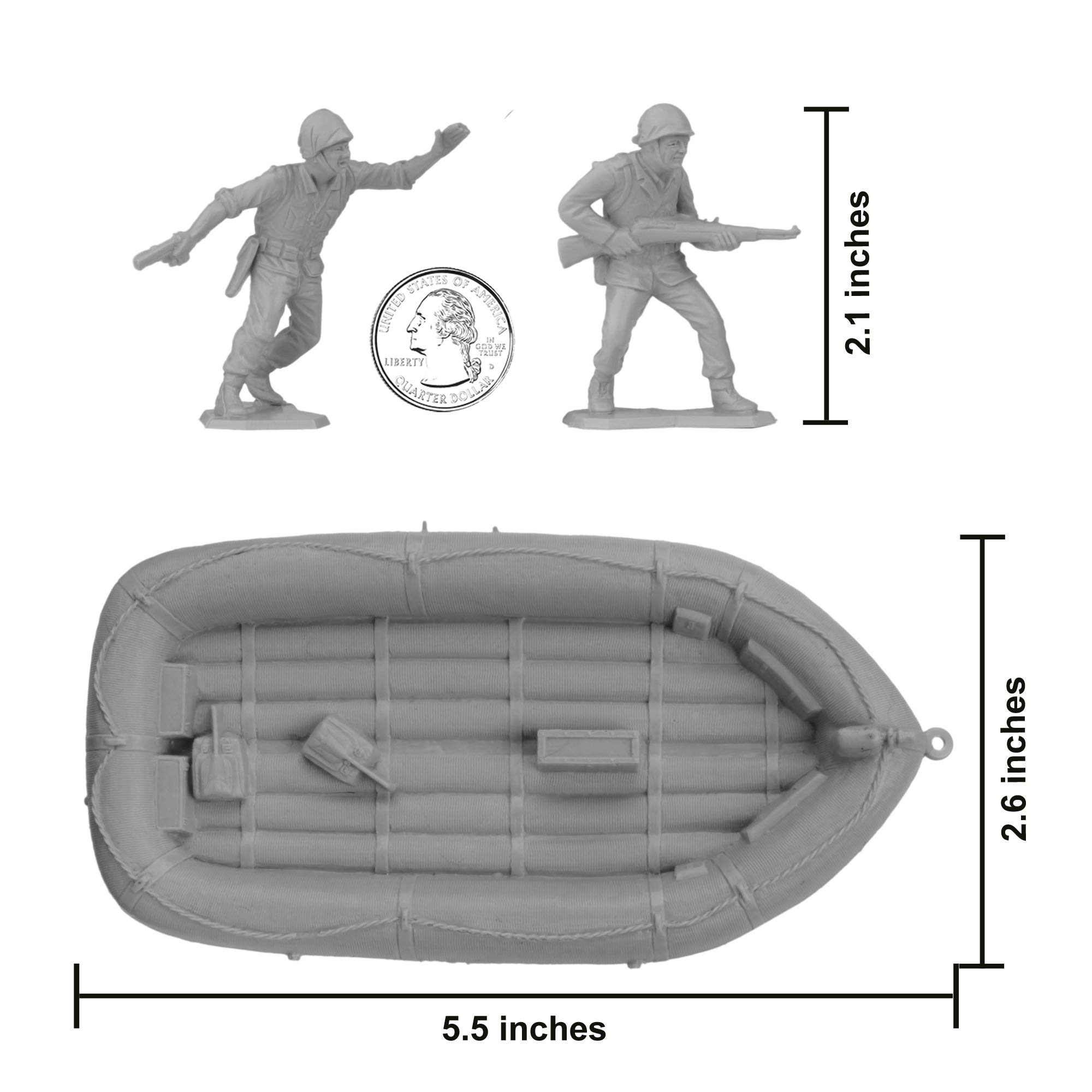 Amazon.com: BMC Marx Plastic Army Men US Soldiers - Gray 31pc WW2
