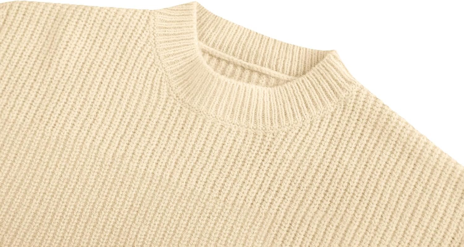 Hestenve Girl's Long-Sleeve Knitted Dress Pullover Long Sweater Bodycon Dresses Winter Christmas Clothes for Kids - Image 2