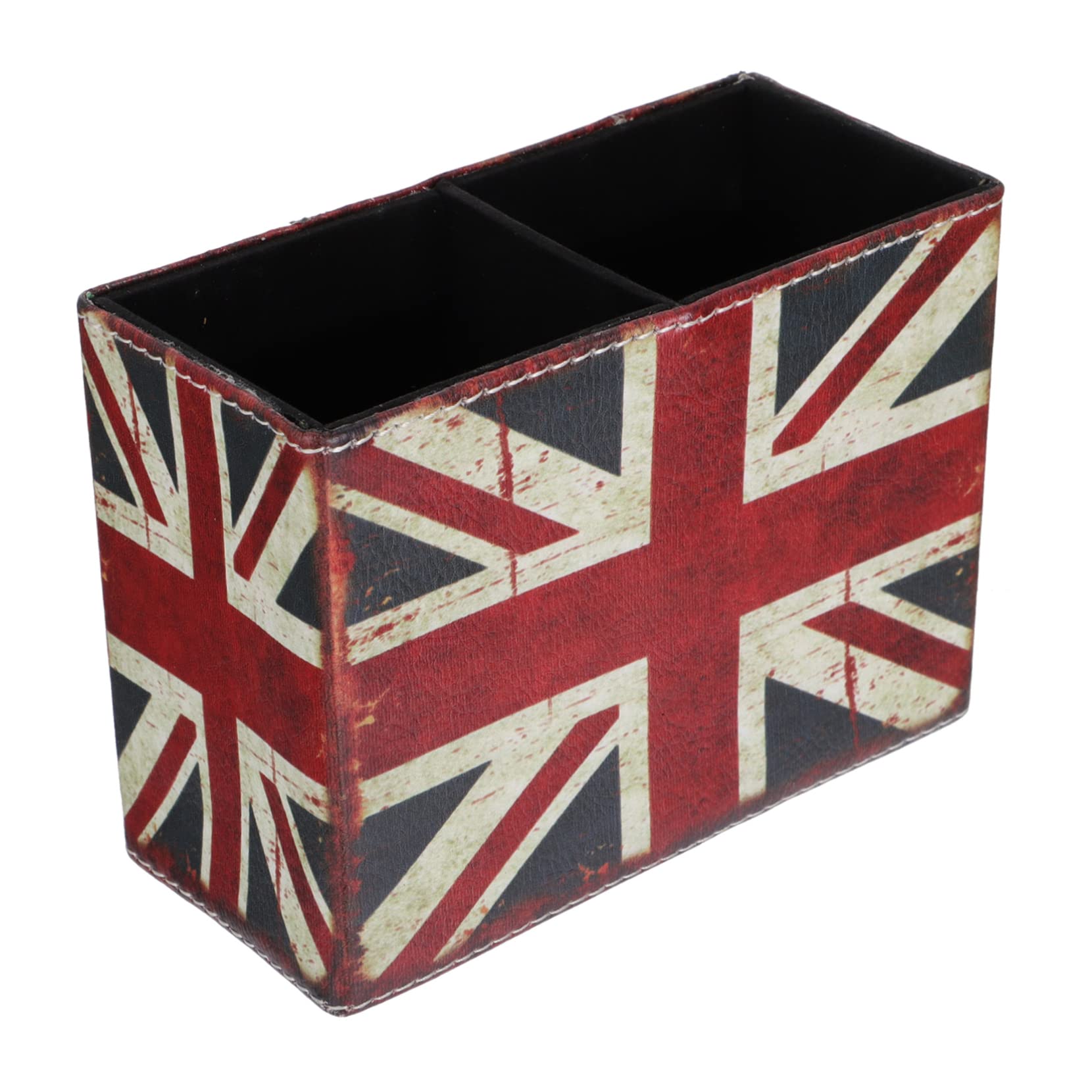 Support à stylos vintage TEHAUX multifonctionnel en cuir pu pour fournitures