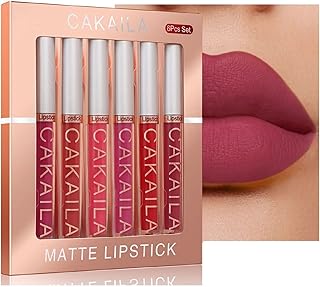 Lip Gloss Set,Lip Stain Long Lasting, Non-Stick Cup Matte Lipstick Sets,Not Fade Waterproof Long Lasting Lipstick, Velvet Nude Lip Gloss,Liquid Lipsticks,Matt Lipsticks Long Lasting(#03)