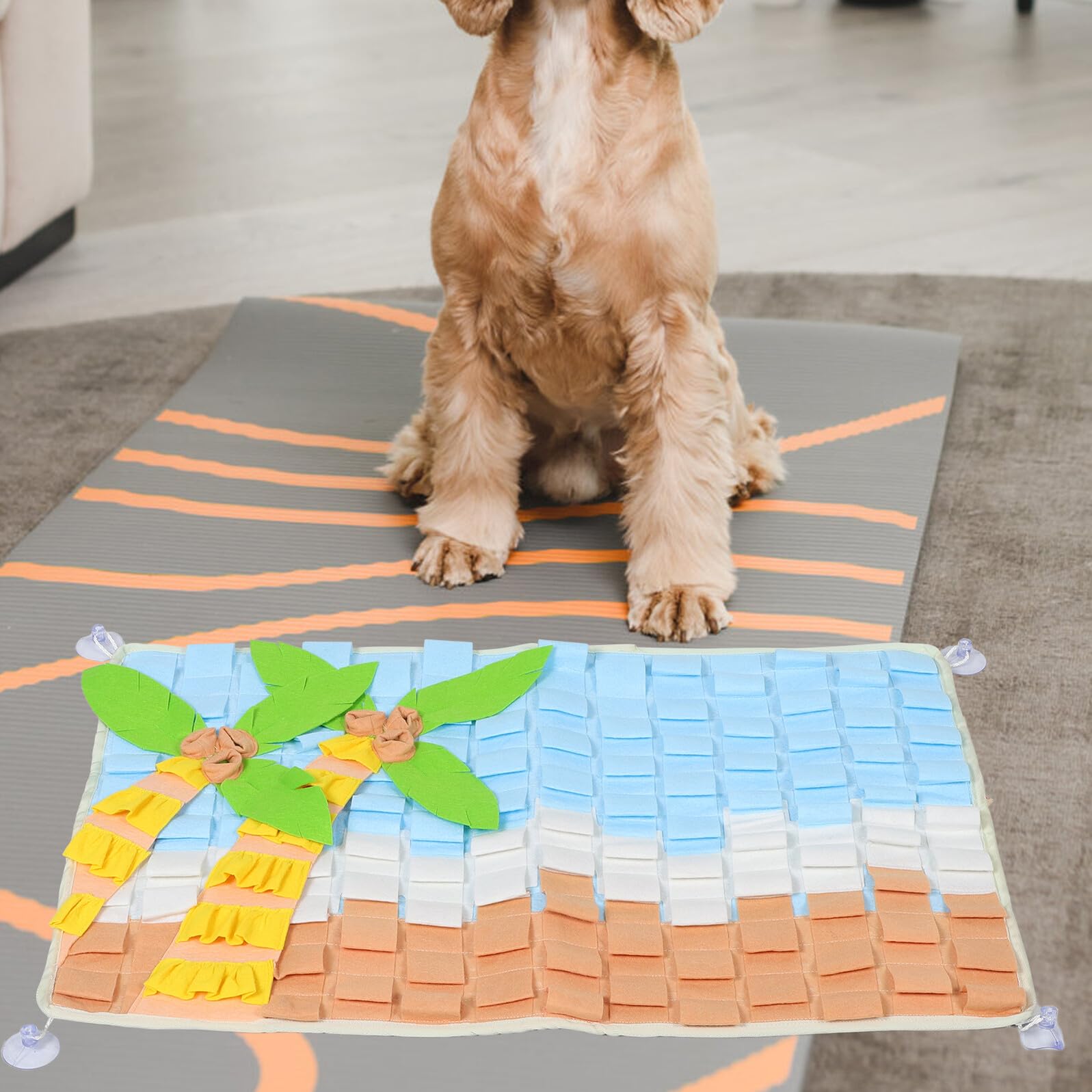 Schnüffelmatte für Hunde mit Langsamer Fütterung für Training und Spiel | Polyester, Interaktives Füttern, Geruchserkennung, für Hunde und Haustiere, Innenbereich, Foraging