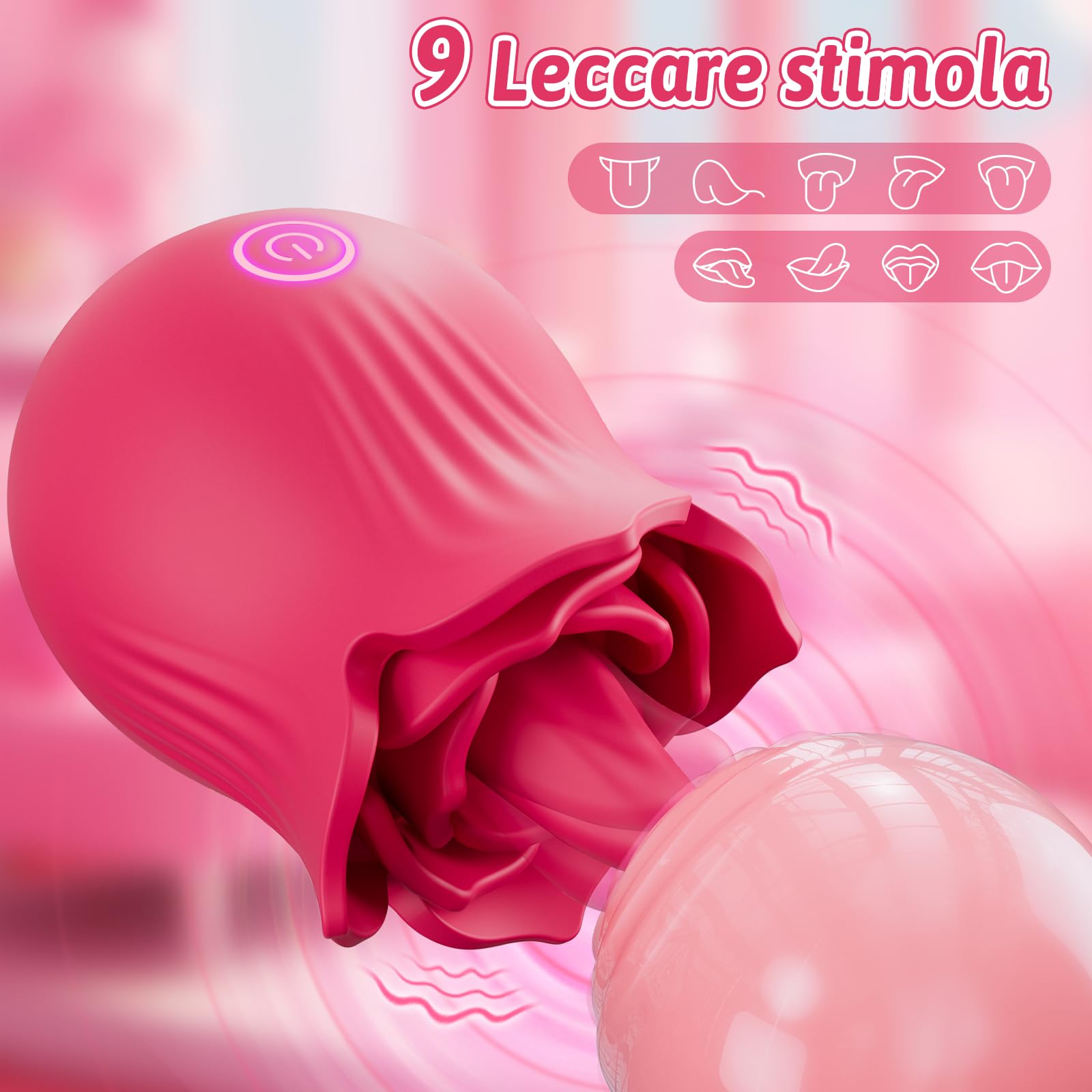 Sex Toys Vibratoreper Punto G Squirting Donna - Vibratoreper Donna a 9 Modalità di Vibrazione&Leccare la Lingua,Vibratoreper Donna Realistico per Donna Stimolatore Capezzolo&Punto G Sex To Vibratori
