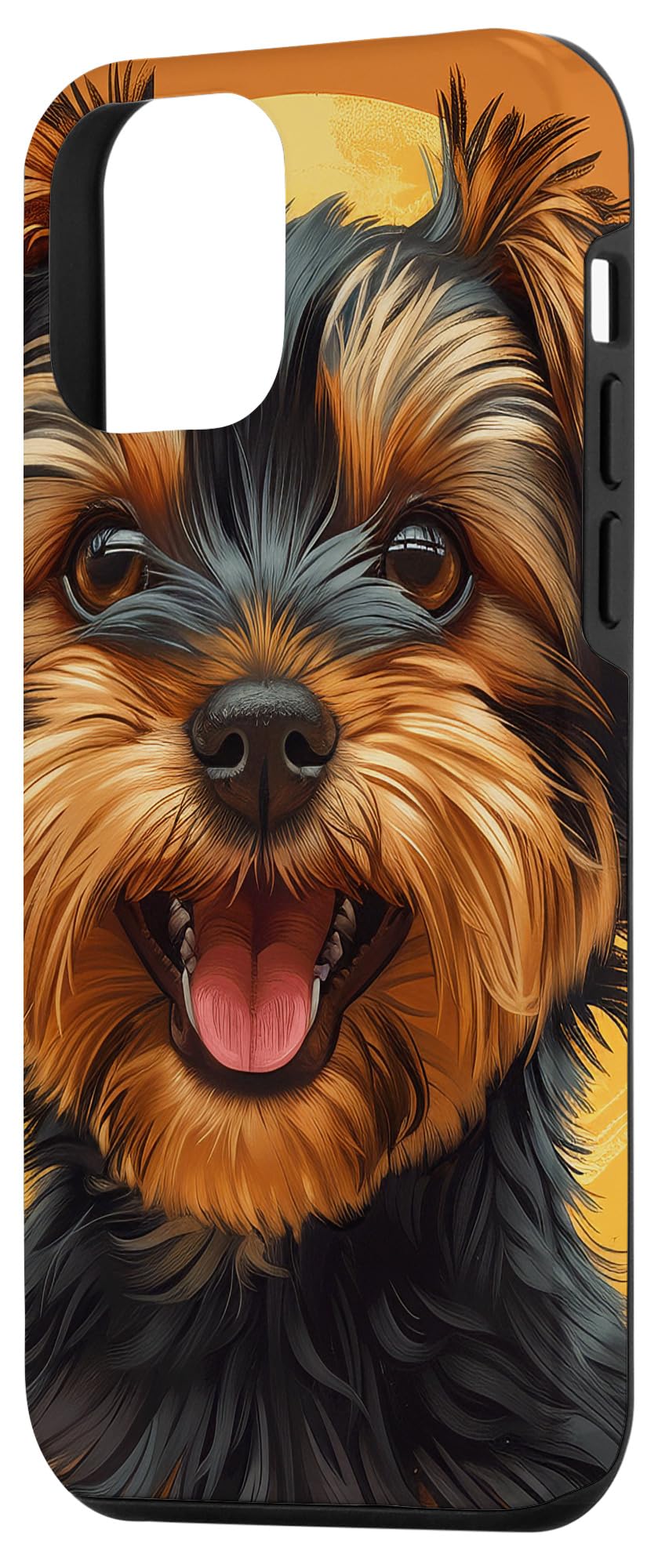iPhone 12 mini Yorkshire Terrier Puppy Laughing Graphic Case - Image 2