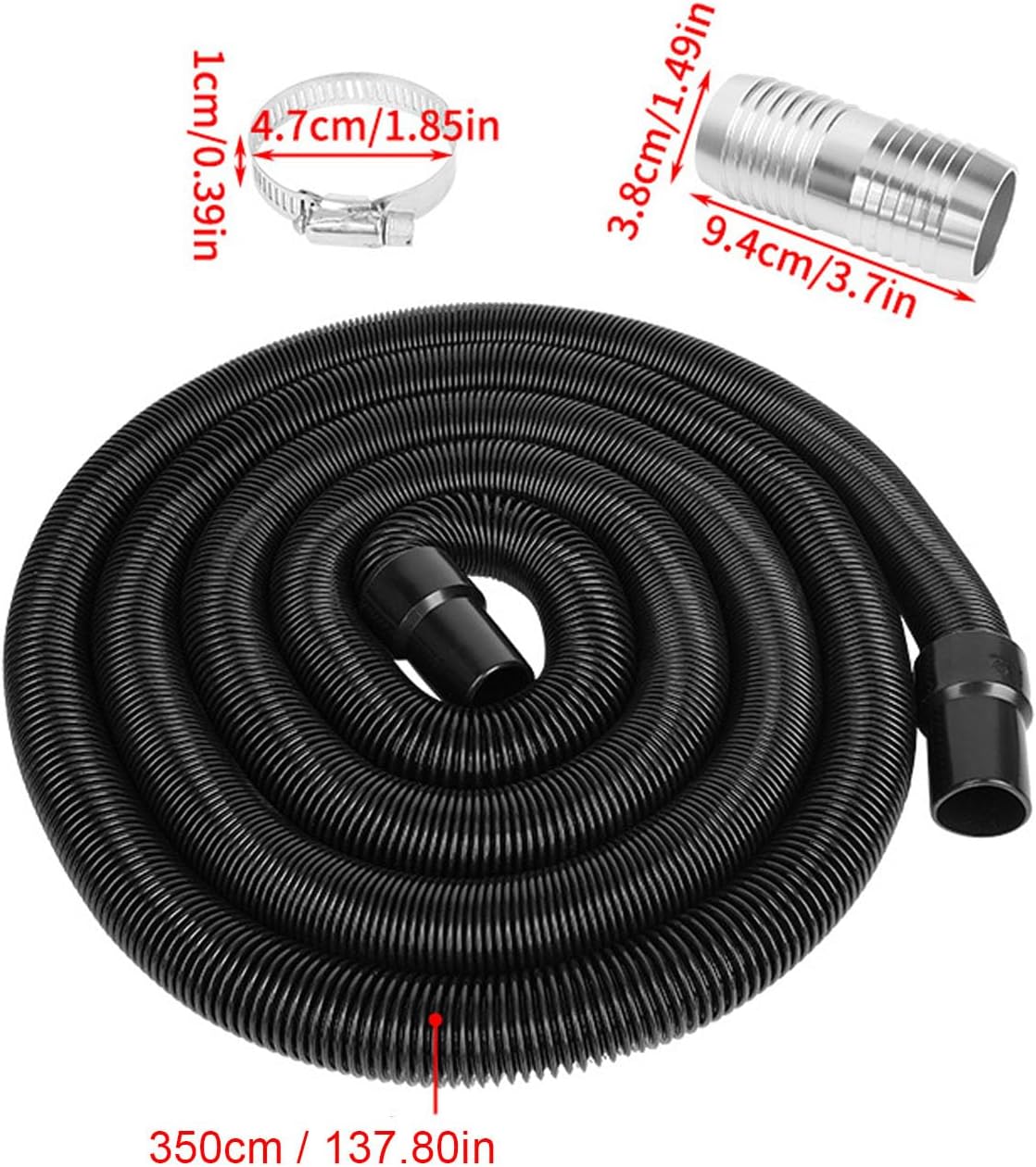 6.5m RV Sewer Discharge Hose Kit, 1.5in Extendable High Strength RV Hose Replacement for Thetford SaniCon Turbo 400S 500S 600S 700, Fast Drainage, Easy to Store