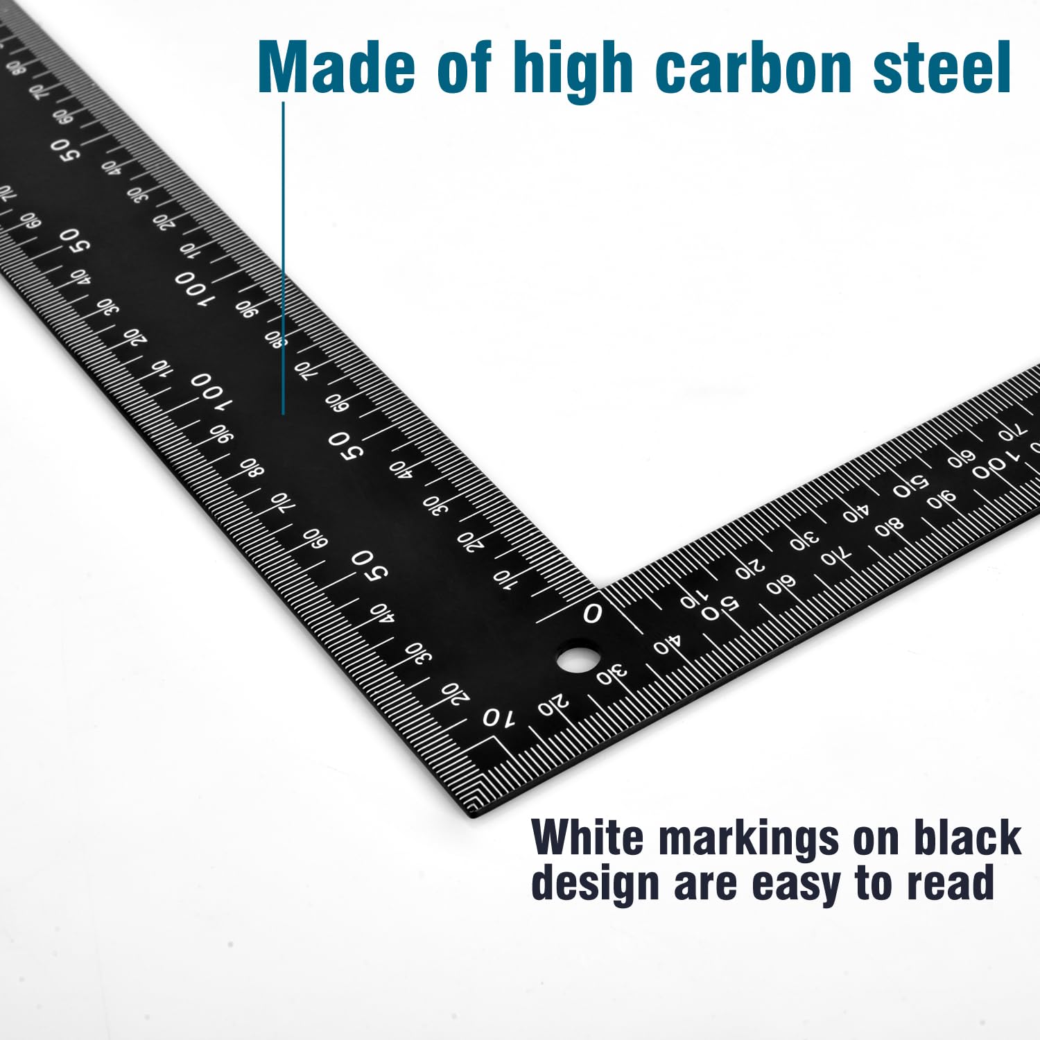 Professional 8x12 Inch Carpenter Square - Heavy-Duty Carbon Steel Framing Tool with Dual-Scale (Imperial/Metric), Rust-Resistant Right Angle Ruler for Carpentry, Roofing & Layouts