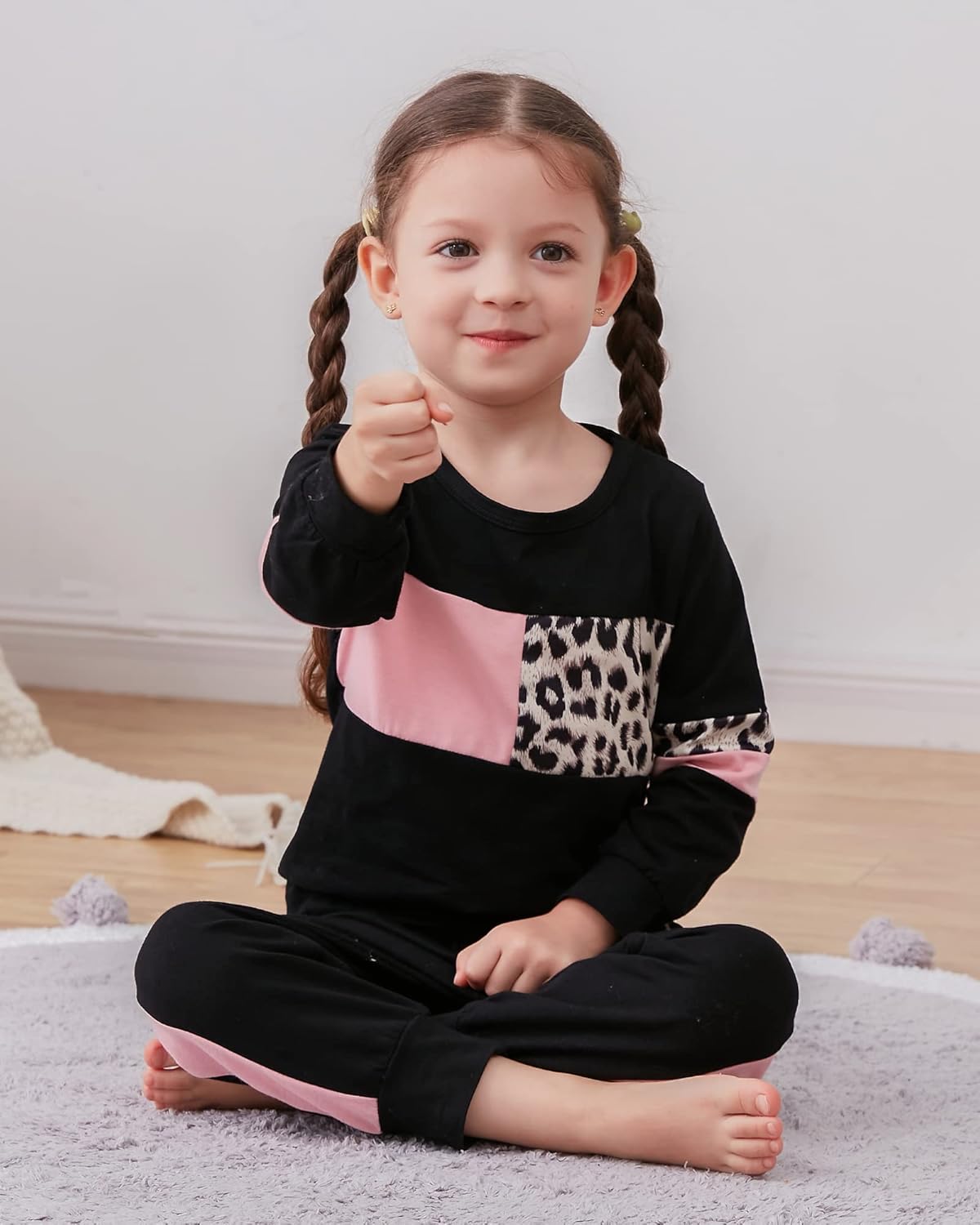 WESIDOM Baby Girl Clothes Sets, 2pcs Autumn Long Sleeve Clothes Outfits Toddler Girl Sweater Sets - Image 4