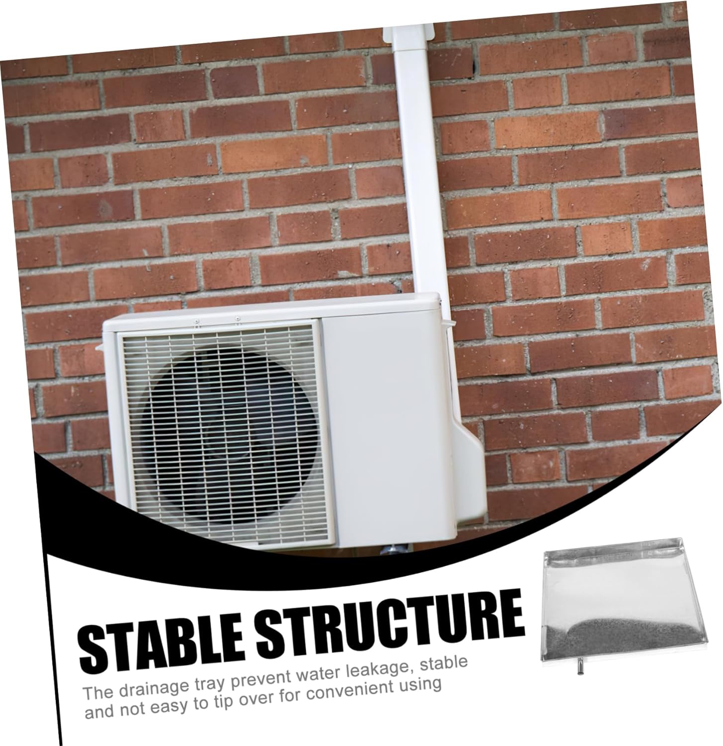 Galvanized Air Conditioner Drain Pan Drainage Drip Tray for Catching Condensate Durable Drain and Drip Tray for Air Conditioner Accessories No Included