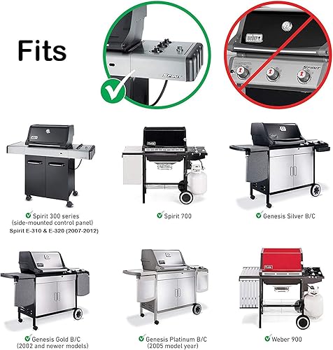 Miniatura 24 de Uniflasy 69787 - Tubos de quemador de parrilla para Weber Spirit y GS4 Spirit II serie 300, Spirit E310 E320 S310 S320 E330 S330 304 parrillas