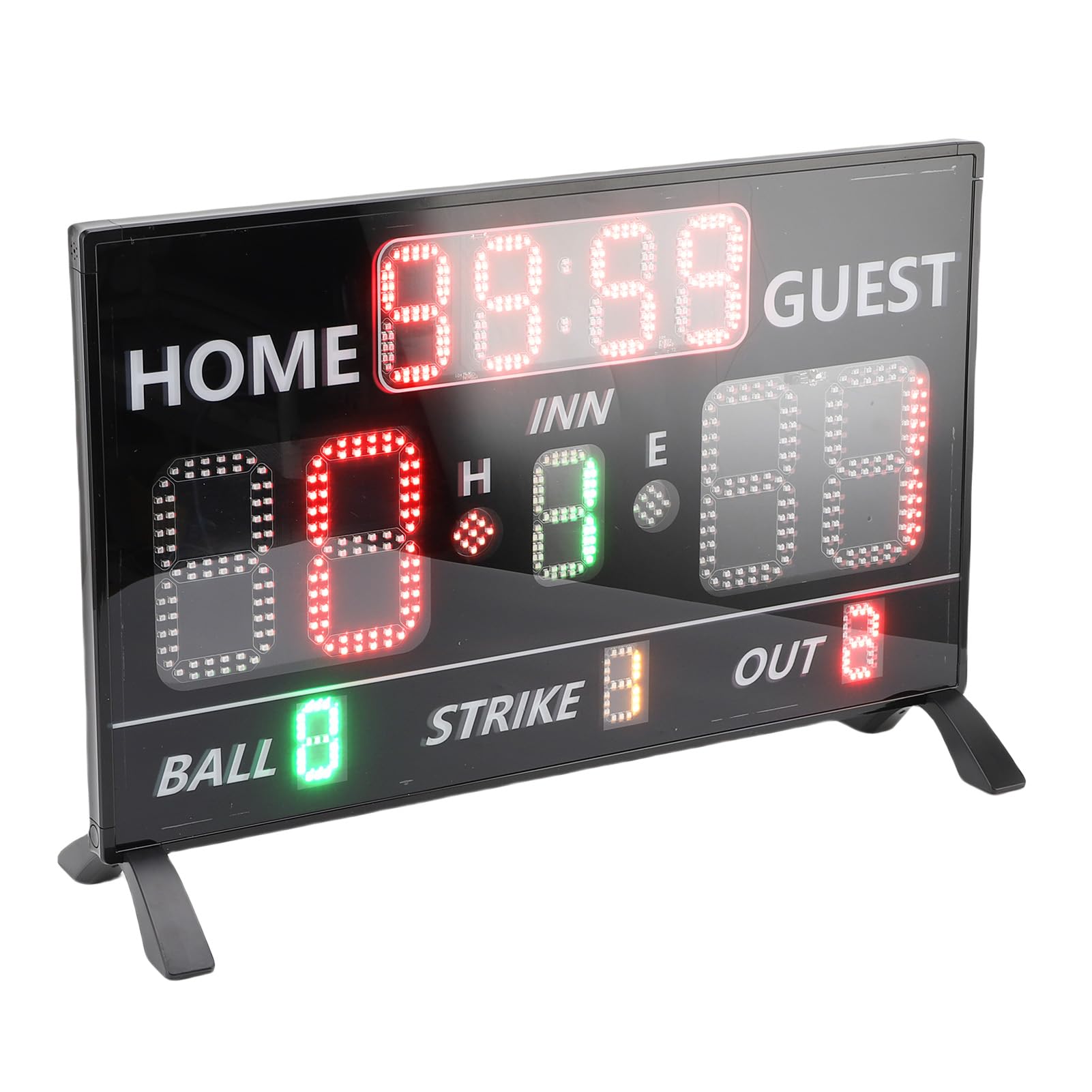 Electronic Baseball Softball Scoreboard 12 Digit LED Display with Remote Control Adjustable Brightness for Baseball Games and Training