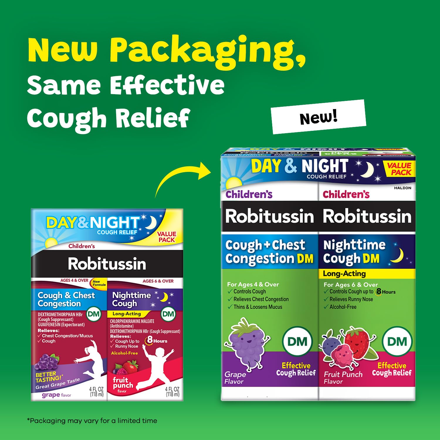 Children's Robitussin DM Day and Night Cough Relief, 4 fl oz, 2 Pack — Amazon image 2