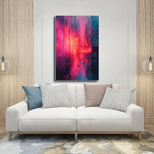 Miniatura 5 de Neon Vaporwave Wall Print, Cyberpunk Urban Art Poster, Retro Futuristic Digital Decor, Trending Synthwave Artwork Canvas Poster Wall Art Decor Print