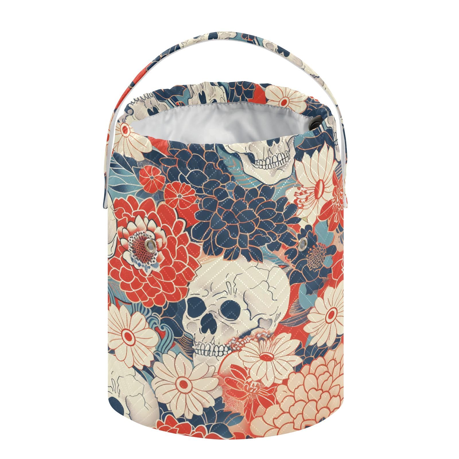 Yarn Storage Bag Small Crochet Bag Knitting Bag Organizer Skulls Janpanese Yarn Bags for Crocheting Basket