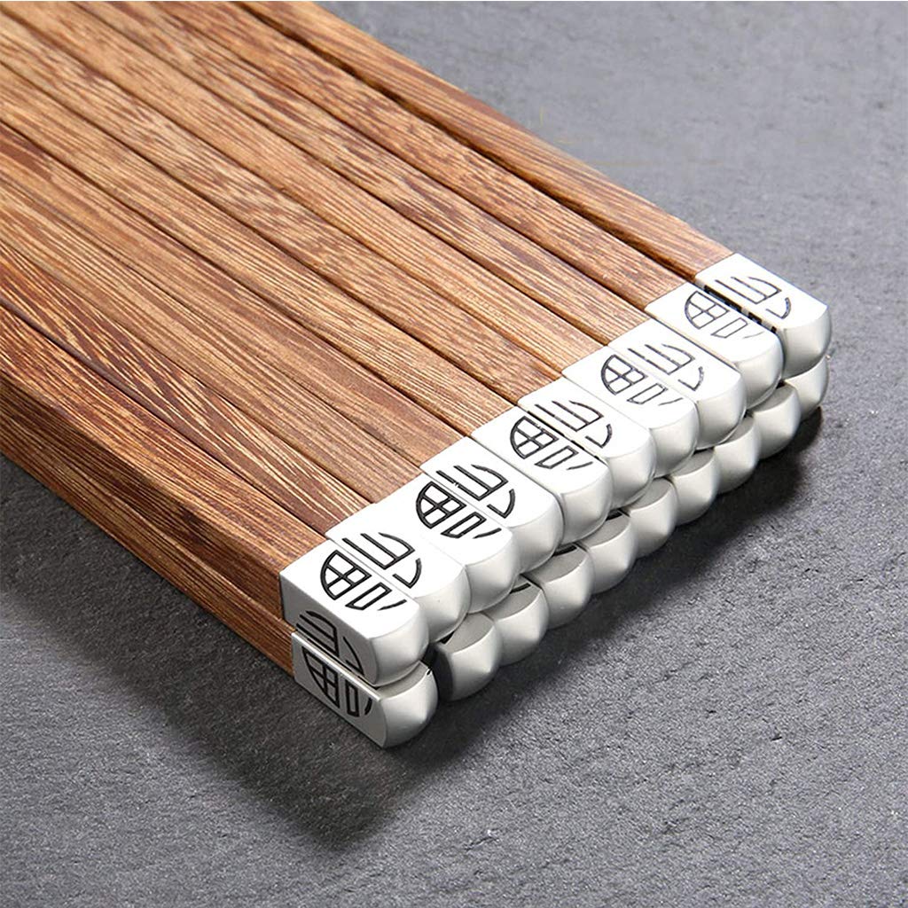 Baguettes, baguettes chinoises Chopsticks Natural Wood Chopsticks Gift Set10 Pairs Wooden Chopsticks Reusable Dishwasher SafeHandmade Japanese Korean Sushi Chopsticks for Restaurant Home,B