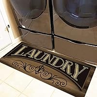 Vista 13 de UKELER Alfombra antideslizante para lavandería, duradera e impermeable, 48 x 20 pulgadas