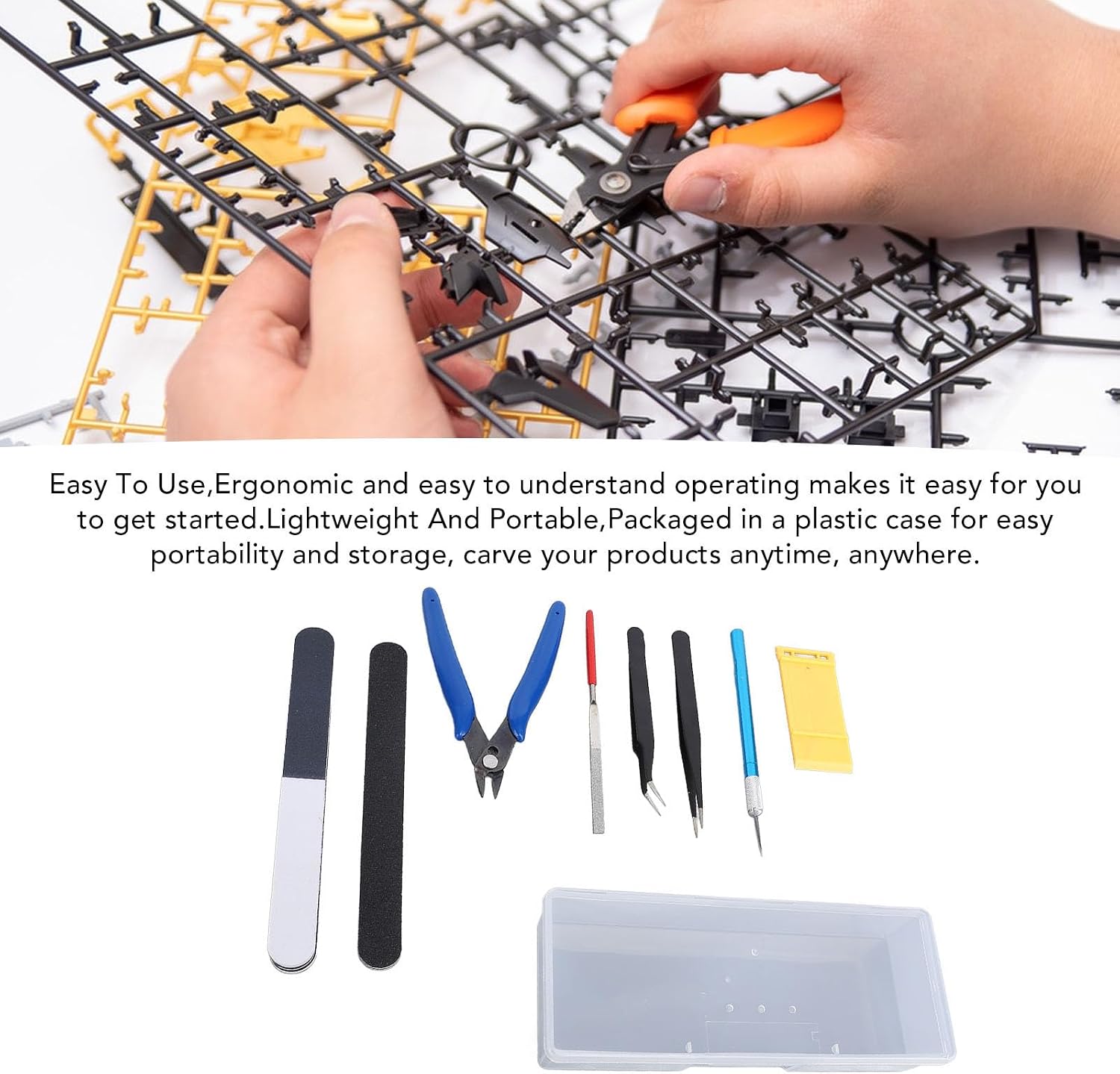 TOPINCN Hobby Building Tools Model Hobby Building Tools, Lightweight Portable Modeler Basic Tools Craft Set for Handcraft Animation Cartoons Building