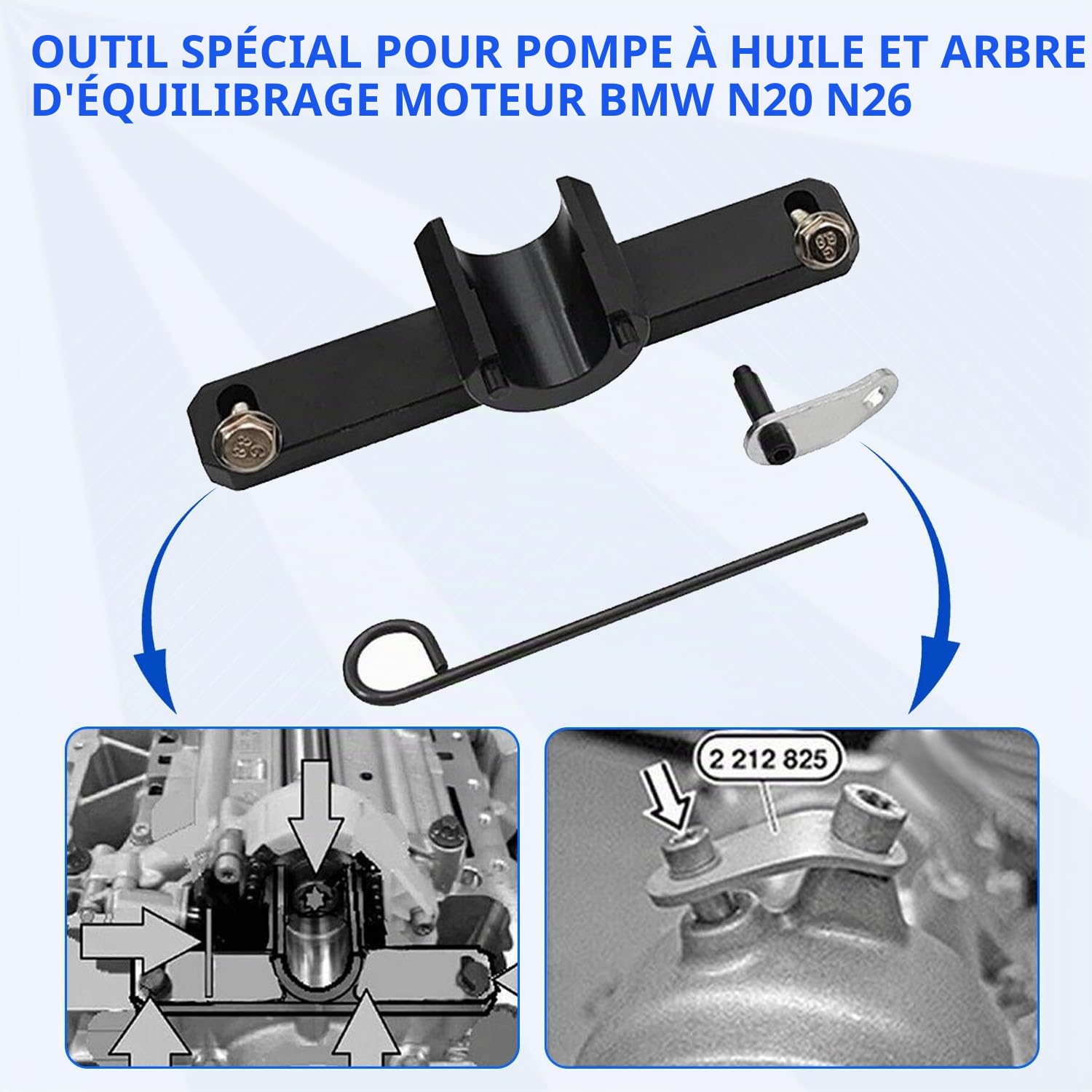 ZKTOOL Kit d'Outils de Calage de Distribution Moteur pour BMW N20 N26