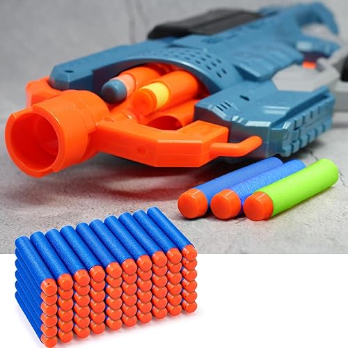 Miniatura 6 de Shappy 1200 piezas de balas de dardos de espuma, balas de repuesto, munición, balas suaves, dardos munición para juguete de tiro, azul y verde
