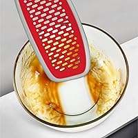 Vista 4 de EZ - Escobilla de cocina con colador de silicona para alimentos, agarres largos, raspadores antideslizantes para ollas, sartenes, cuencos