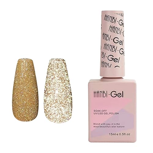 Explosion Diamond - Esmalte de uñas de gel de diamante colorido, juego de esmalte de gel con purpurina reflectante, kit de manicura de esmalte de