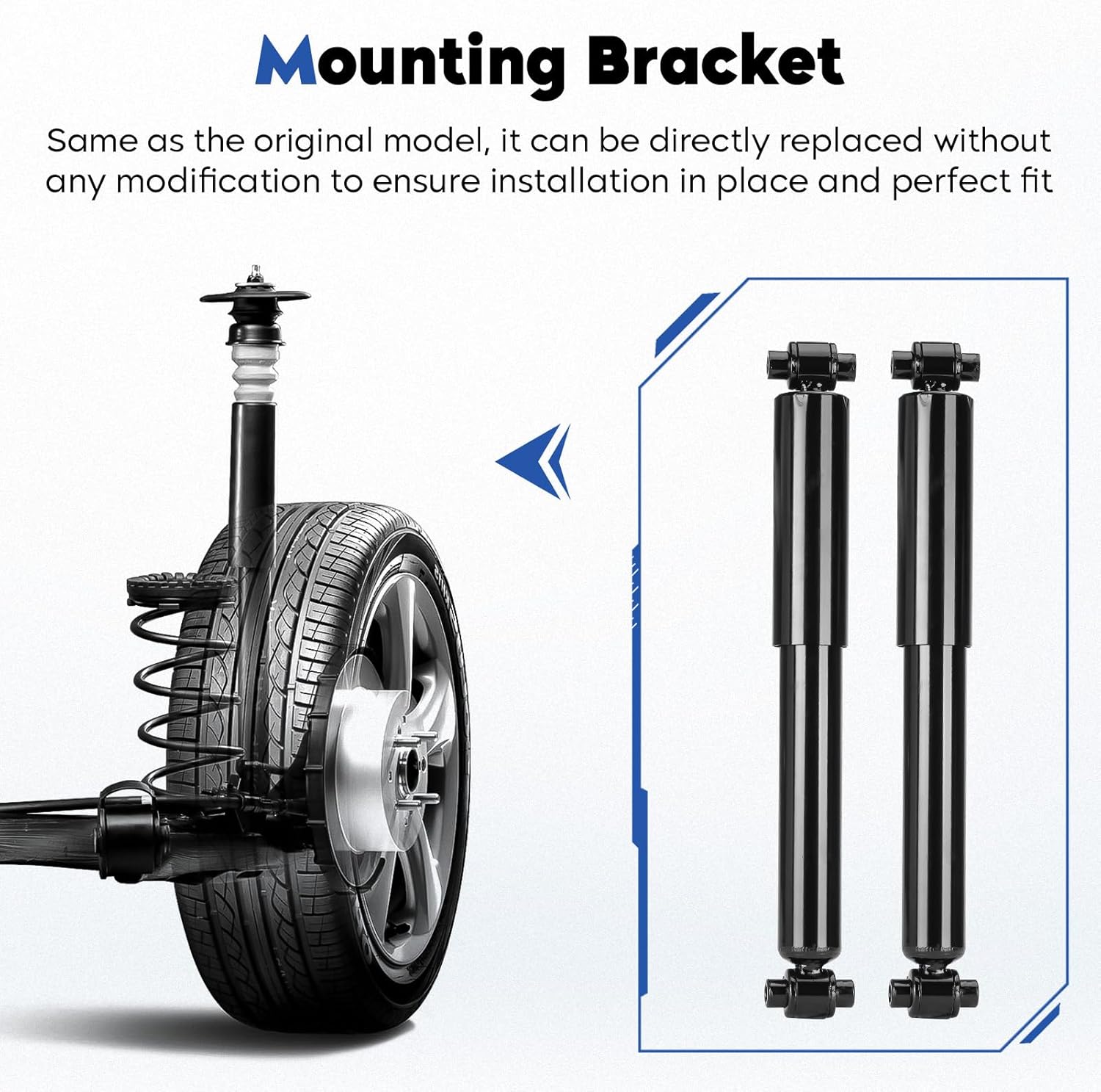 Rear Shock Absorber Struts Assembly Fit for 2006-2012 Ford Fusion, 2009-2012 for Lincon MKZ, 2003-2008 for Mazda 6, 2009-2011 for Mercury Milan, Replace for 344363, 2Pcs