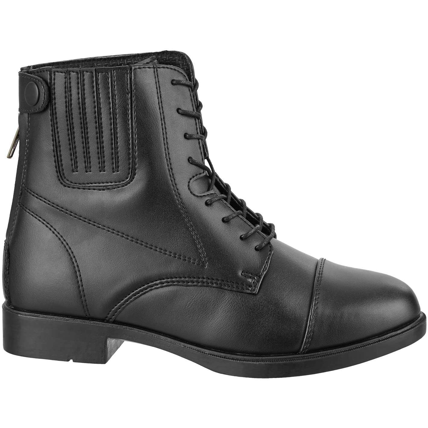 RL24 - Winter Jodhpur Reitstiefelette COMPANION BZ Lace Kunstleder schwarz für Kinder, Damen und Herren [Größe 29-46]