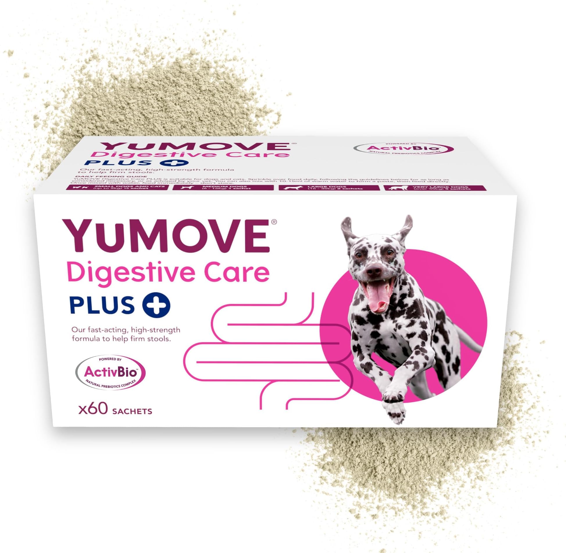 YuMOVE Digestive Care PLUS, Dogs & Cats Pre and Probiotics Supplement for Gut Health, Digestive Support Veterinary Strength with Fast-acting Ingredients, All Ages and Breeds, 6 Sachets