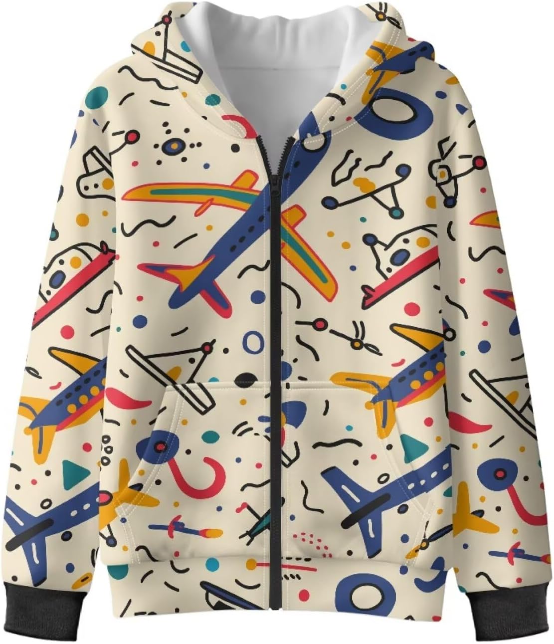 Zipper Up Hooded Sweatshirt for Boys 6-16Y Warm Fleece Lined Hoodies Long Sleeve Winter Jackets Sports Coat