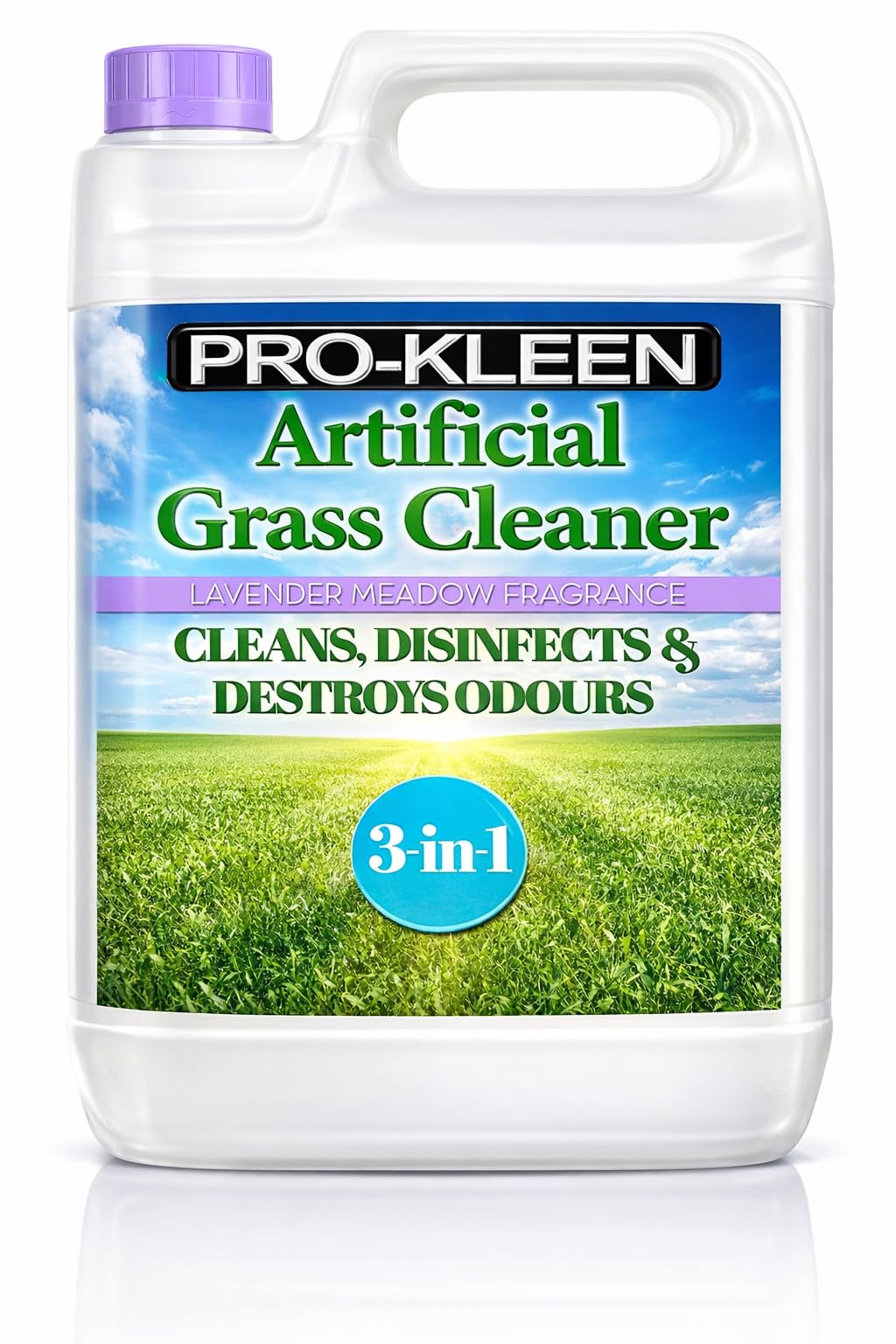 Pro-Kleen Artificial Grass Cleaner - Perfect for Homes with Dogs - Cleans and Deodorises Astro Turf, Leaves a Lavender Fragrance - 5 Litre Super Concentrate: Makes 15 Litres, Purple