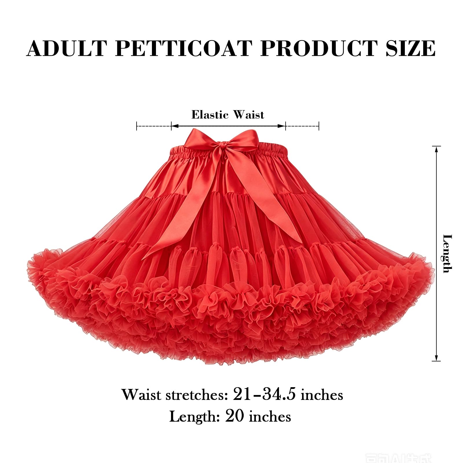 Women's Petticoat Skirt Puffy Tutu Tulle Skirt Ballet Dance Pettiskirts Underskirt