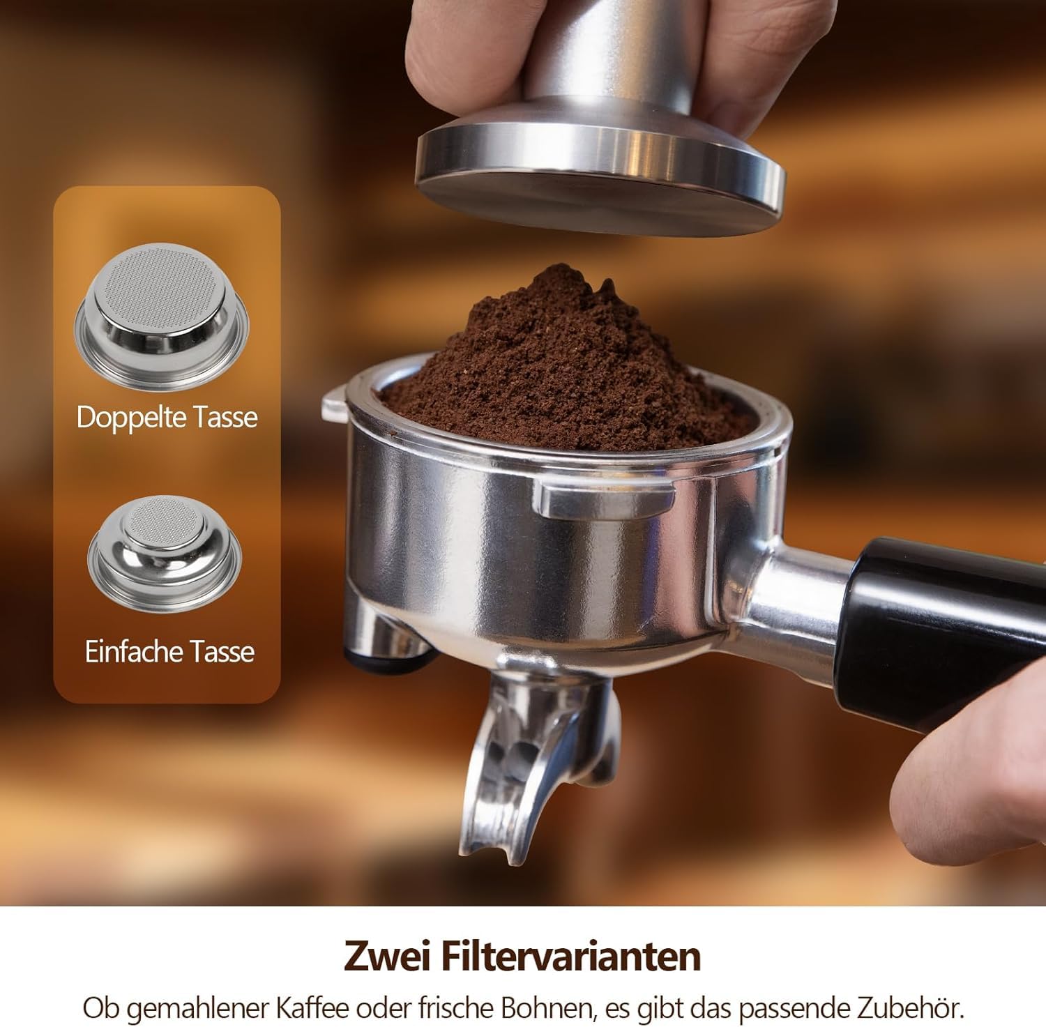 COWSAR Espresso Kaffee Maschine, mit Mahlwerk und manuellem Milchaufschäumer, 15 Bar Drucksystem, schnell aufheizende espresso machine, geeignet für Cafés, Restaurants, Wohnungen und Büros