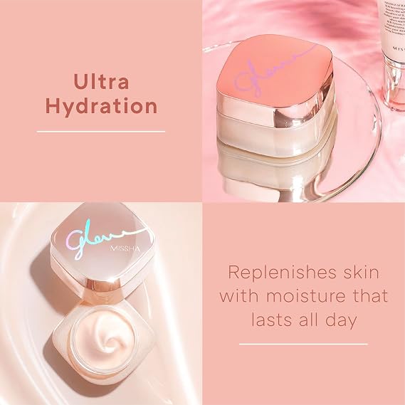 مرطب البشرة MISSHA Glow Skin Balm 1.69 أونصة سائلة/ 50 مل 4 في 1، كريم مرطب، عبوة صباحية، كريم مضيء لتوهج طبيعي خالٍ من العيوب، بشرة زجاجية