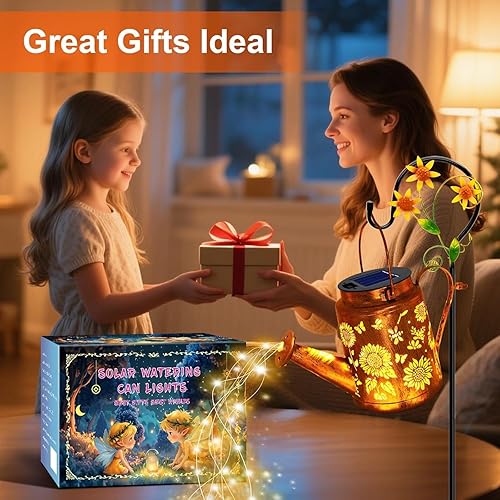 Miniatura 60 de Faroles solares impermeables para exteriores, regadera de colibrí, decoración de jardín, luces solares colgantes para camino, arte de patio