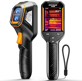 GOYOJO Wärmebildkamera 240×240 Super Resolution, 25Hz Infrarotkamera mit 2MP Sichtkamera, -20°C bis 550°C, Handheld Infrared Camera Thermal Imaging für Hausinspektion, Lecksuche, Elektrik und HLK