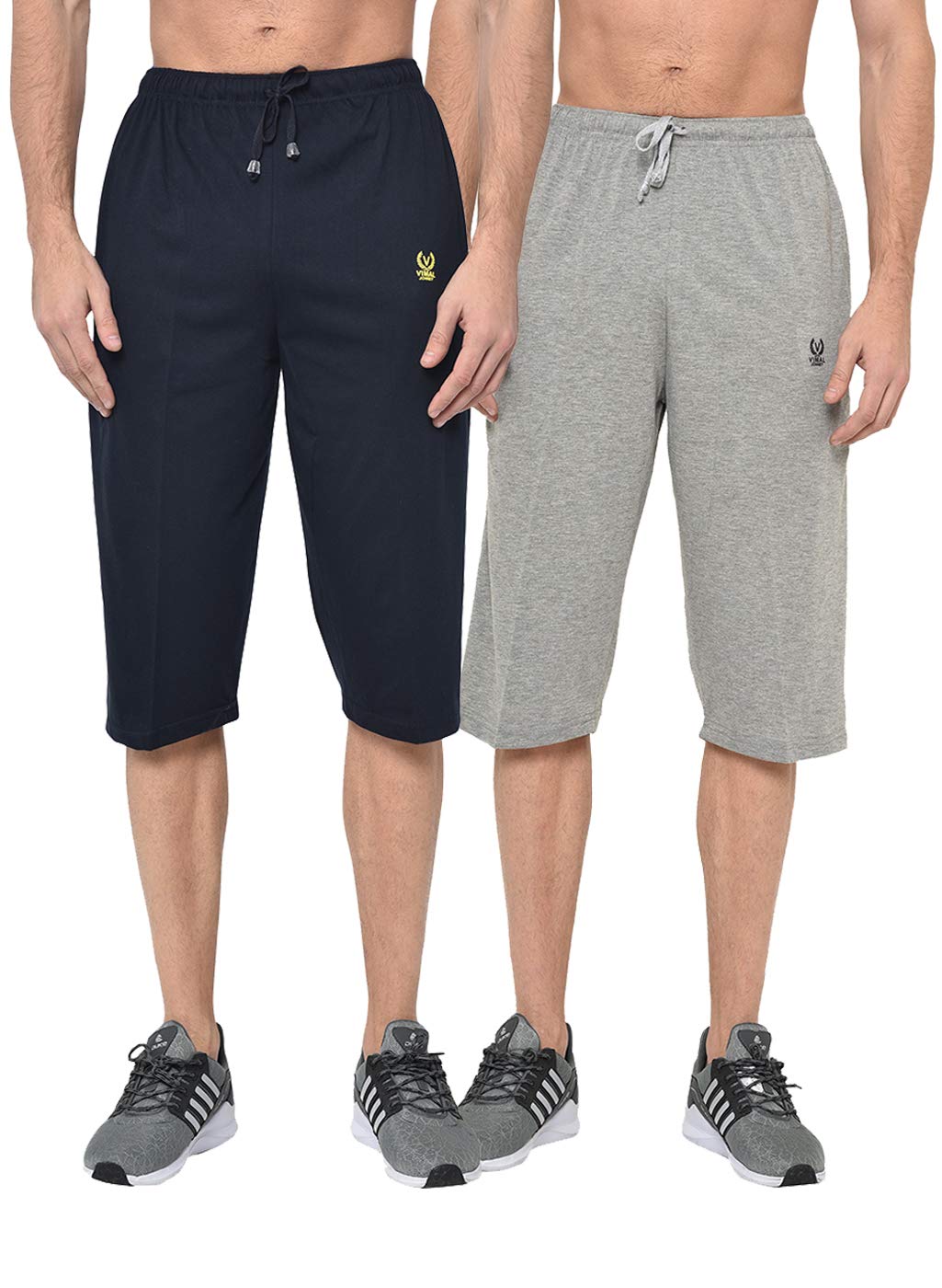 mack jonney Cotton Blended Regular Fit Capris-3/4Th for Men(Pack of 2)-C1_NVY_MLG_0002-P-picture-31