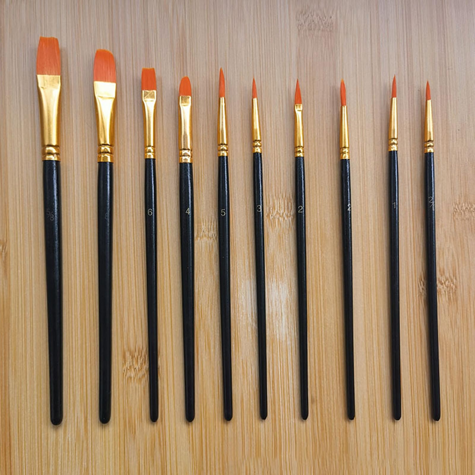 Set Di Pennelli In Nylon Neri, Setole Morbide, Per Pittura Acrilica, Olio, Acquerello E Dettagli, Ideale Per Artisti E Principianti