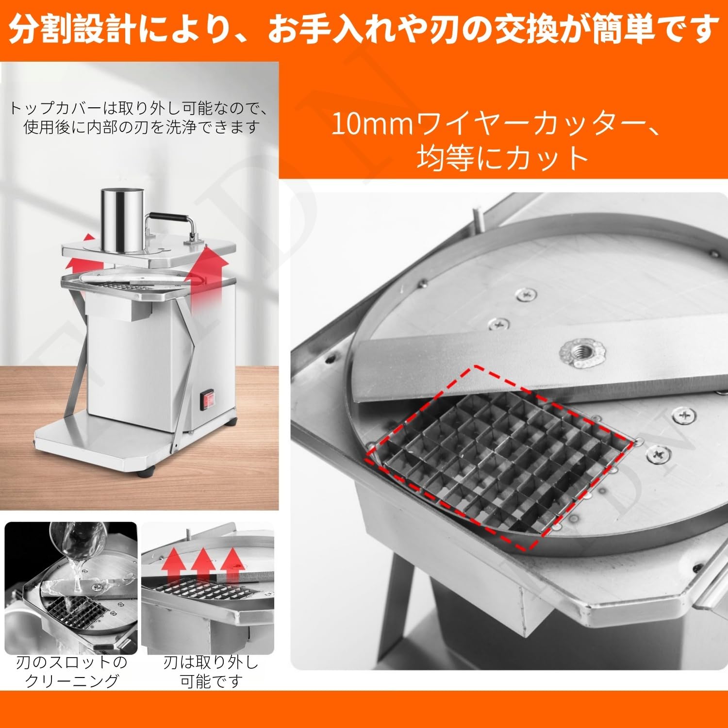 Amazon | FYDN 電動野菜スライサー 野菜ダイサー 業務用ダイスカット機