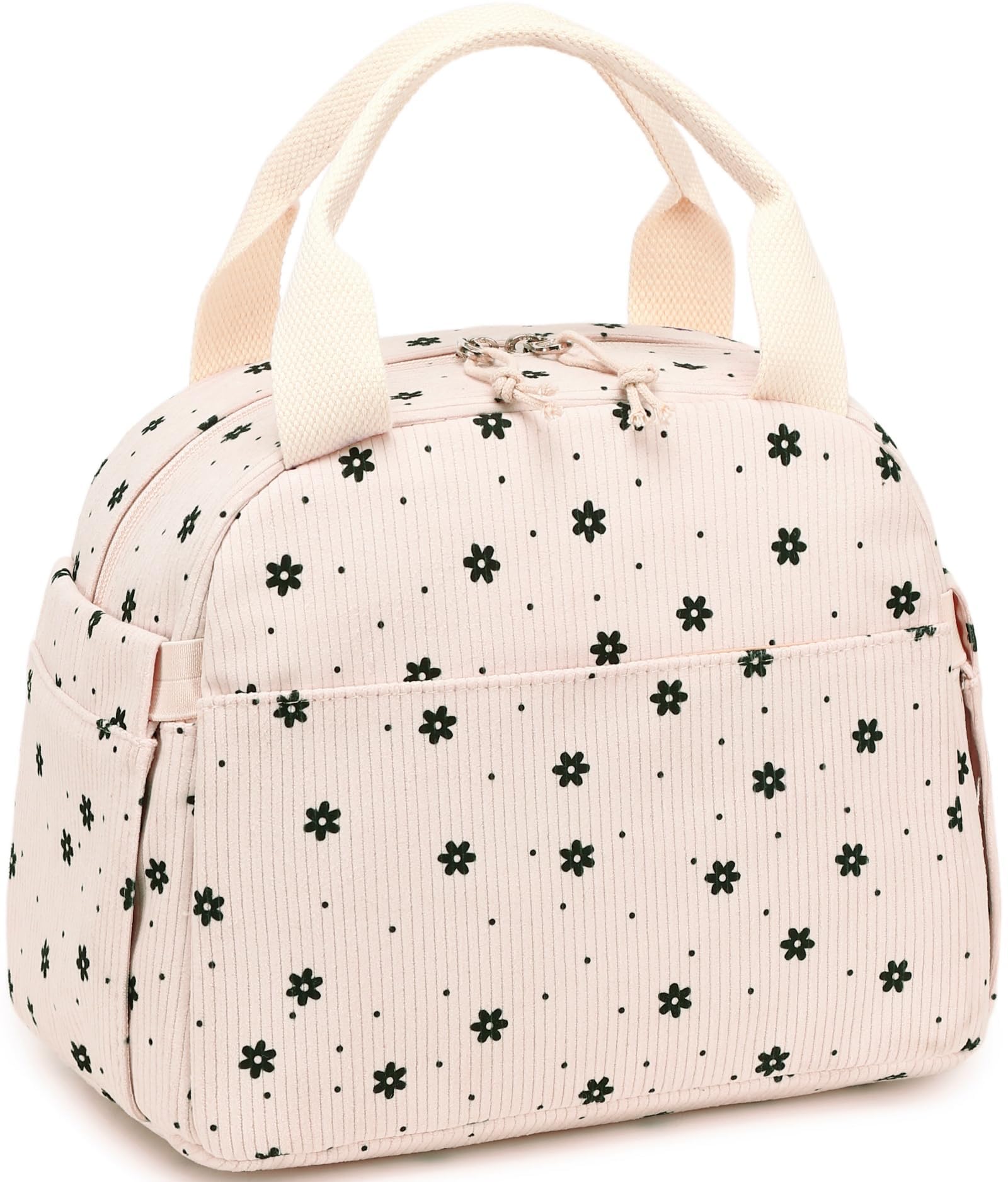 BTOOP Lunch Box for Women Men Cute Corduroy Lunch Bags Large Capacity Insulated Lunch Tote Bag For Work Travel Or Picnic