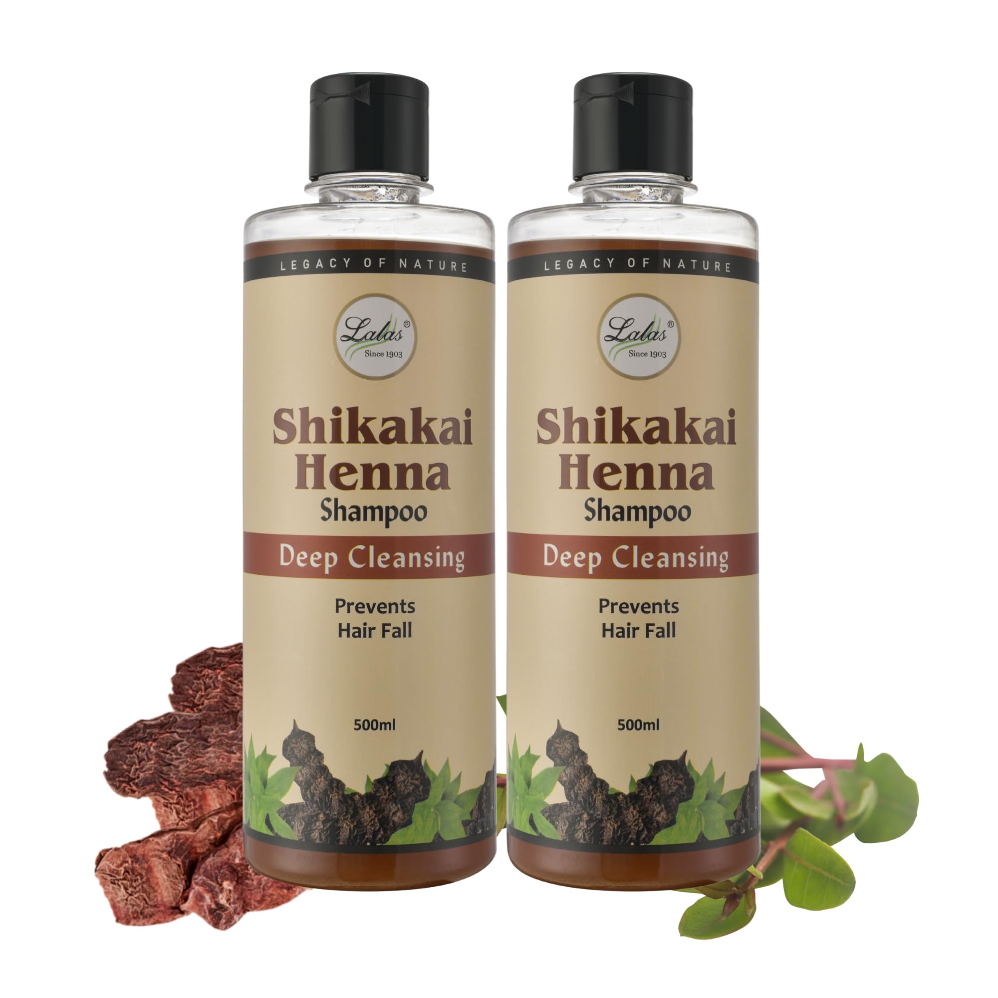 Shikakai Henna Shampoo- 500ml, Pack of 2