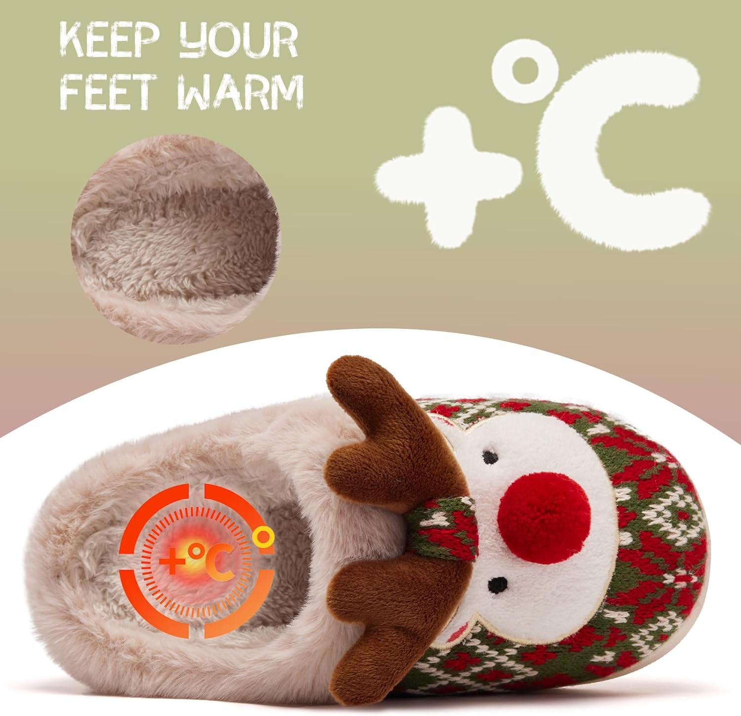 Guyarns House Shoes for Kids,Unisex Toddler Slippers Girls Boys Christmas Slippers Plush Warm Bedroom Big Kids Indoor Shoes - Image 4